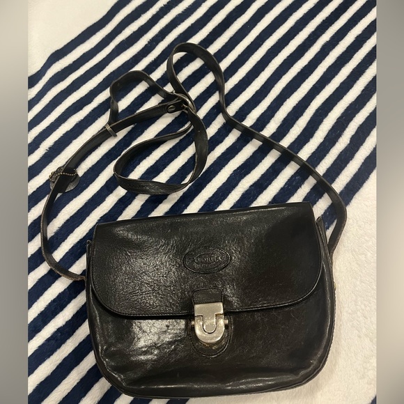 OROTON Australian Black Cowhide Genuine Leather Crossbody Bag - Picture 2 of 13